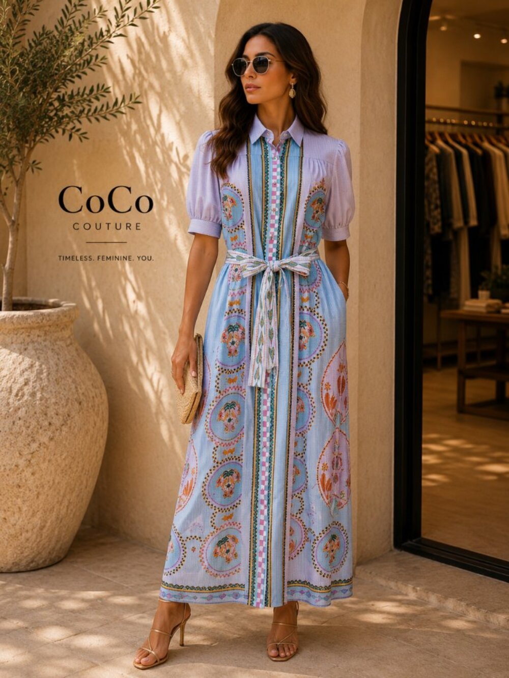 CMD116 Cream "Tea" Dress